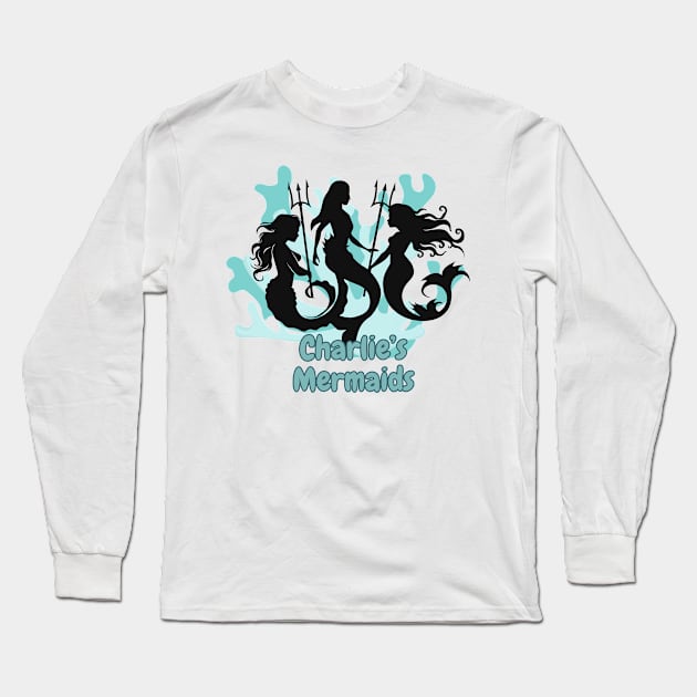 Charlie's Mermaids Long Sleeve T-Shirt by Puddle Lane Art